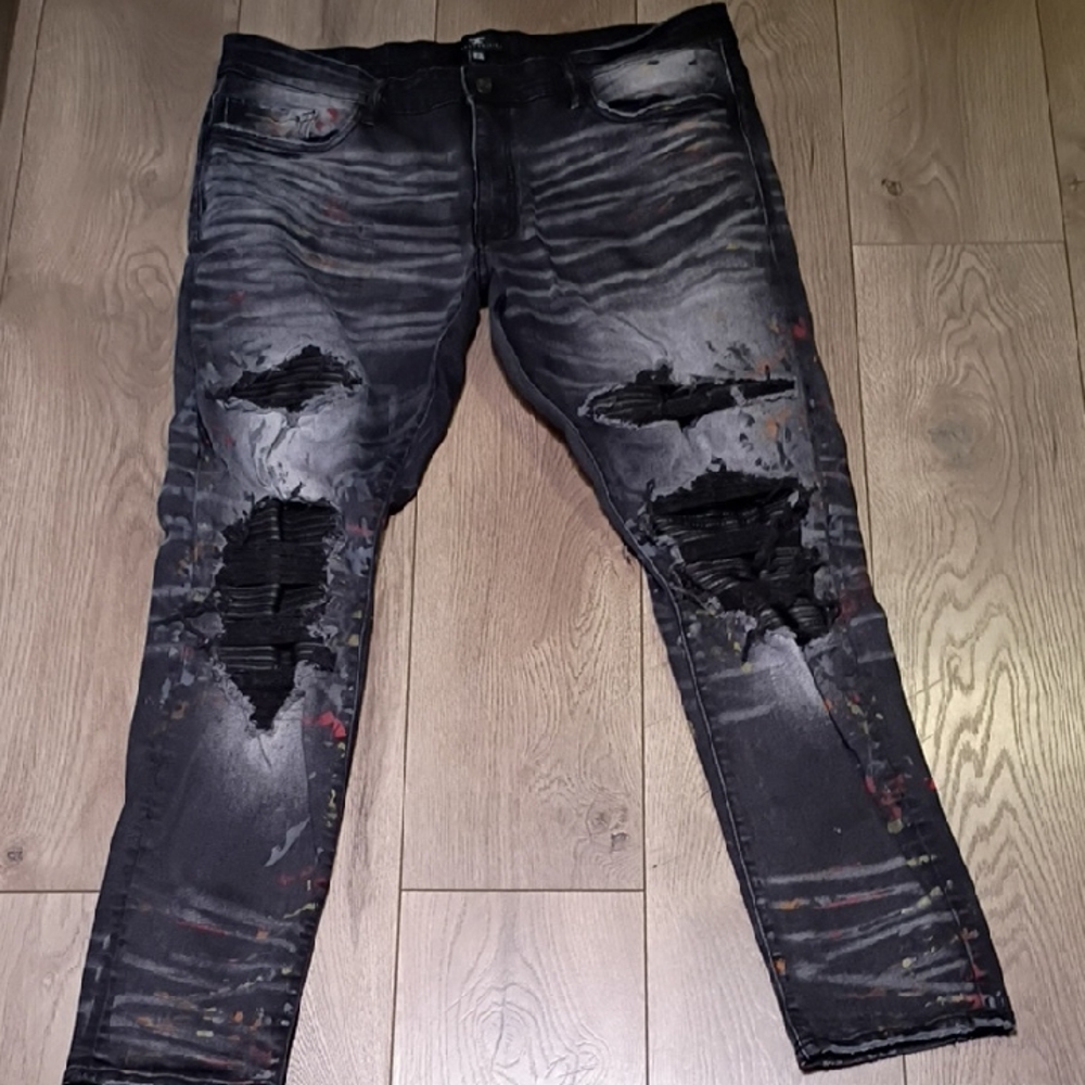 Jordan Craig  Legacy‎ Edition Black Distressed Skinny Jeans Size 40/32